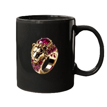 Discover Regal Lion Ruby Ring – Royal Gold Jewelry Design Mugs
