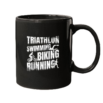Discover Triathlon Swim Run Cycle Mugs