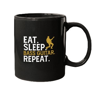 Discover Eat Sleep Bass Guitar Repeat Mugs