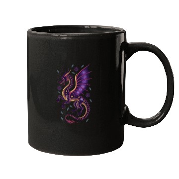 Discover Cosmic Dragon Tattoo Illustration Mugs