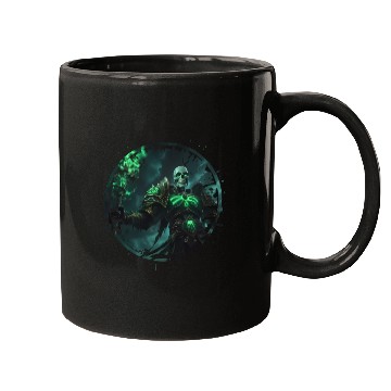Discover Skeleton Mage With Glowing Rune Armor Fantasy Mugs