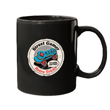 Discover Street Gamer Retro Tricks Skate Controller Mugs