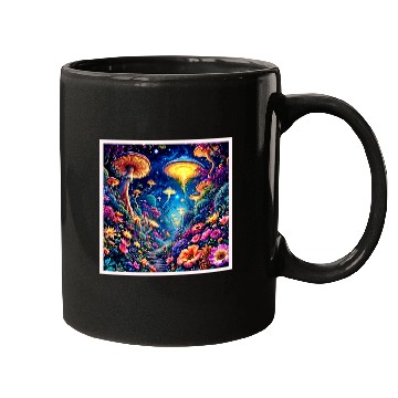 Discover Mystic Bloom Forest Under Stars Mugs