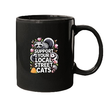 Discover Support Local Street Cats Bee Style Mugs
