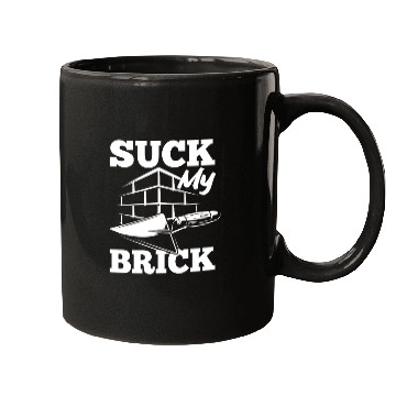 Discover Bricklayer Suck My Brick Trowel Graphic Mugs