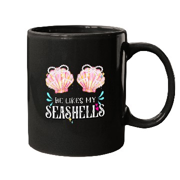 Discover She likes my Seashells summer crusin couple love Mugs