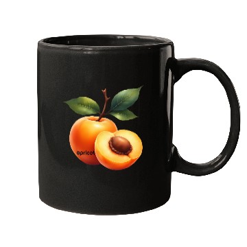 Discover Apricot branch with green leaves Mugs