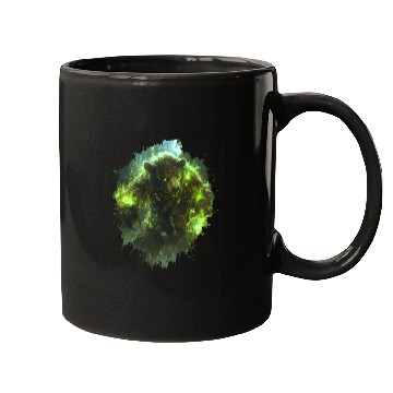 Discover Magical Bear Warrior with Green Nature Energy Mugs