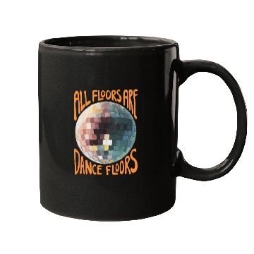 Discover All Floors are Dance Floors - Orange Edition Mugs