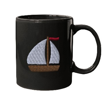 Discover Sailboat embroidered Mugs