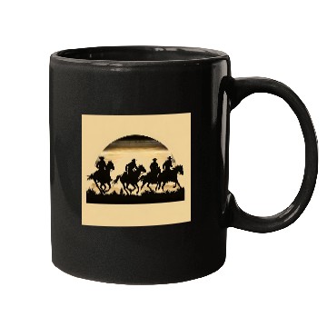 Discover Western Sunset Silhouette Mugs