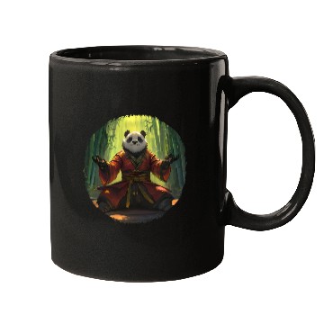 Discover Meditating Panda In Bamboo Forest With Zen Energy Mugs