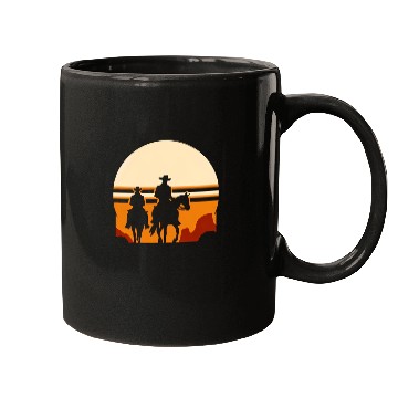Discover Western Riders: Sunset Silhouette Mugs