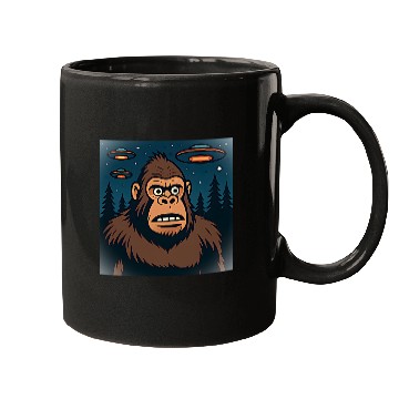 Discover Bigfoot Sasquatch Funny Alien UFO Mugs