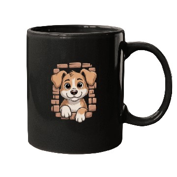 Discover Cute Dog With Big Eyes Mugs