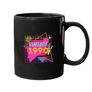 Discover 1990 Birthday Gift Retro Neon 90s Style Mugs