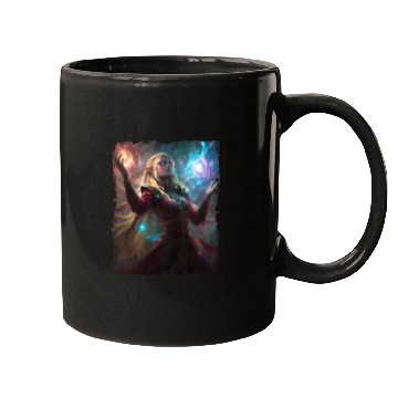 Discover Magical Elf Sorceress under Starlight Mugs