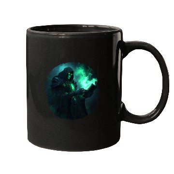 Discover Green Shadow Mage with Burning Spell Book Mugs