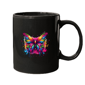 Discover Vibrant Psychedelic Butterfly Artwork Mugs
