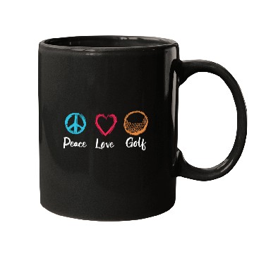 Discover Peace Love Golf Mugs