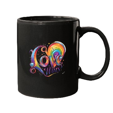 Discover Love Wins Rainbow Script Mugs – Pride Month Mugs
