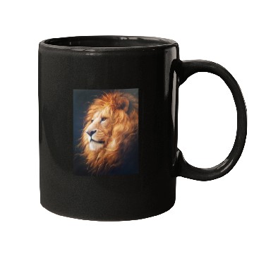 Discover Lion designer logo Mugs