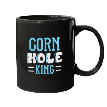 Discover Cornhole King Distressed Badge Mugs