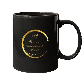 Discover Choose Happiness Luxury Design - Gold Empowerment Mugs