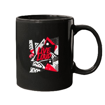 Discover Live Loud Bold Typography Mugs
