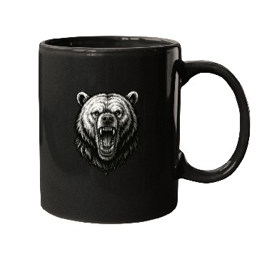 Discover Fierce Roaring Bear Head Mugs – Bold Wilderness