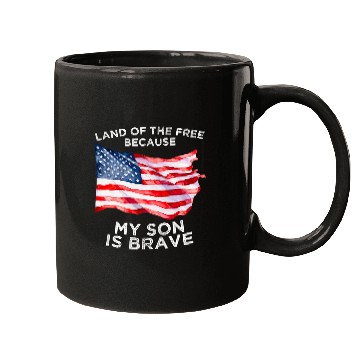 Discover Land of the free because my son is brave USA Mugs