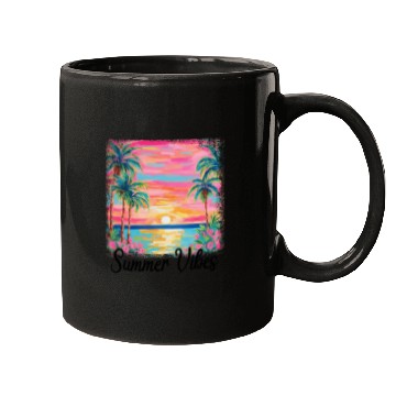 Discover Summer Vibe Preppy Beach Mugs