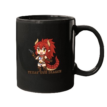 Discover Texas' Own Dragon, Zentreya Chibi Sticker Design Mugs
