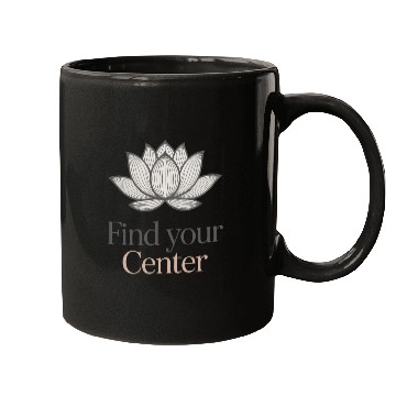 Discover Find Your Center Lotus Mugs