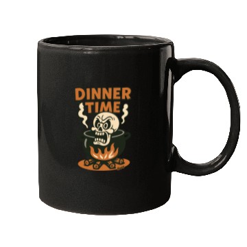 Discover Dinner Time – Angry Skull in a Pot Mugs