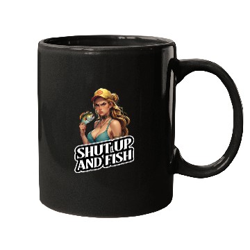 Discover Shut Up And Fish (Fishing) Mugs