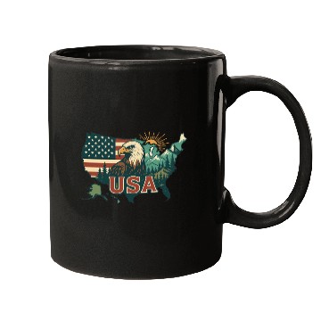 Discover USA Eagle - Patriotic Mugs