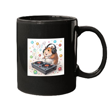 Discover DJ Hamster – Tiny Paws, Big Beats! Mugs