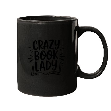 Discover Crazy Book Lady Reader Club Habit Reading Lover Mugs