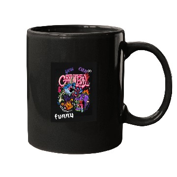 Discover Crazy Cartoon Horror Vibes Mugs