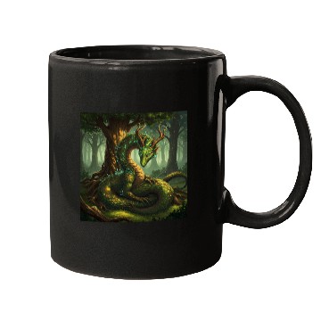 Discover Enchanted Forest Serpent Design Mugs