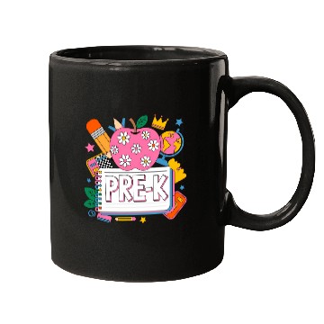 Discover Pre K Teacher Back To School Apple Notebook Mugs