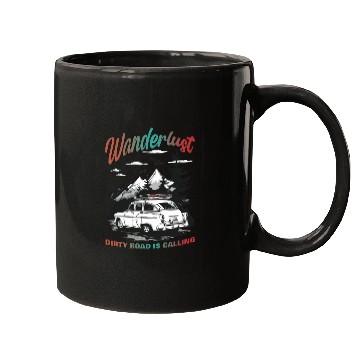 Discover Camping Wanderlust Dirty Road Is Calling Mugs