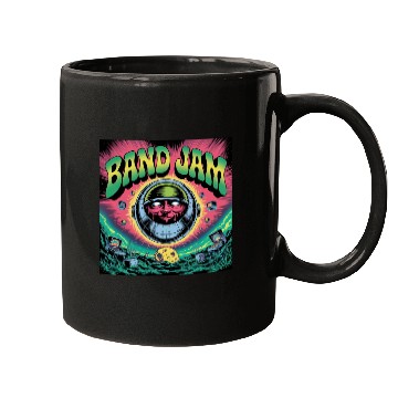 Discover Psychedelic Band Jam Poster with Mechanical Mugs