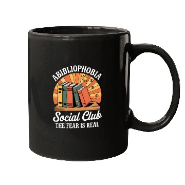 Discover Abibliophobia Funny Bookworm Reading Mugs