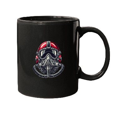 Discover Pilots Helmet Design Mugs