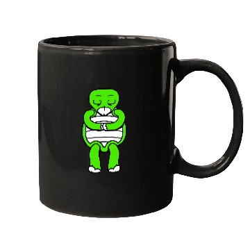 Discover Turtle prays meditates bows greeting hands relax Mugs