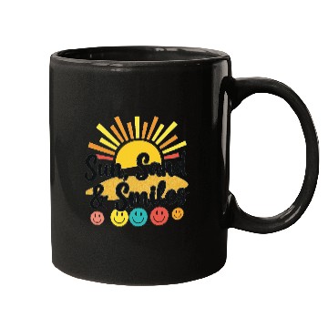 Discover Sun, Sand & Smiles Beach Day Vibes Mugs