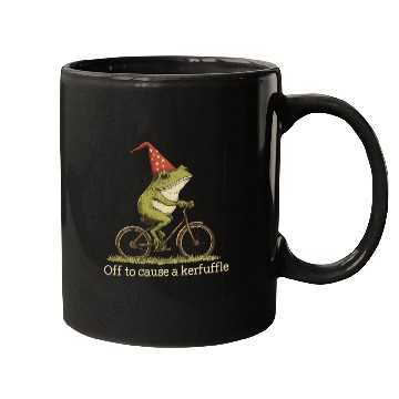 Discover Off to Cause a Kerfuffle Frog Funny Weirdcore Mugs