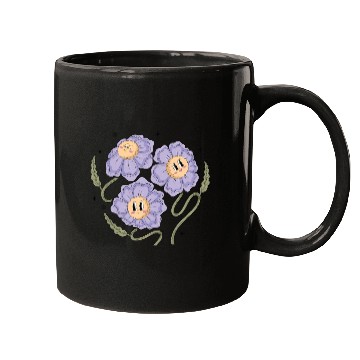 Discover Positive Vibes – 90s Flower Power Design Mugs